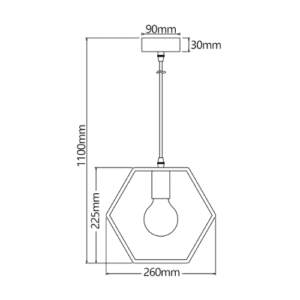 LAMPA GRIESTU KOKA ROMBS - Image 2