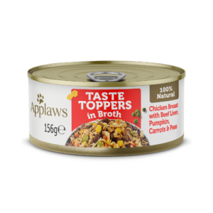 APPLAWS DOG TASTE TOPPERS CHICKEN & BEEF LIVER & VEGETABLES BROTH 156G - Image 1