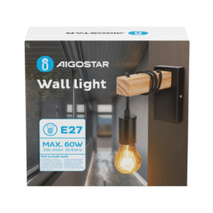 LAMPA SIENAS WOOD&BLACK - Image 2