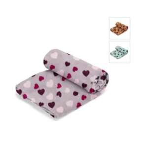 PLEDS DZĪVNIEKIEM PLĪŠA HEARTS - Image 1